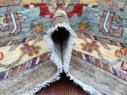 Grey 11'7" x 15'8" Tribal & Geometric Hand knotted Wool Rug - Sku: O020002
