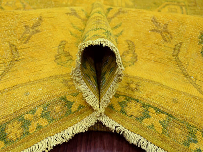 Kazak Kazak hand-knotted wool rug in Overdyed & Yellow, 7'6" x 9'5" — SKU O020009 (view 5)