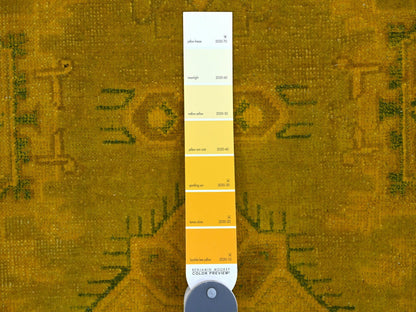Kazak Kazak hand-knotted wool rug in Overdyed & Yellow, 7'6" x 9'5" — SKU O020009 (view 7)