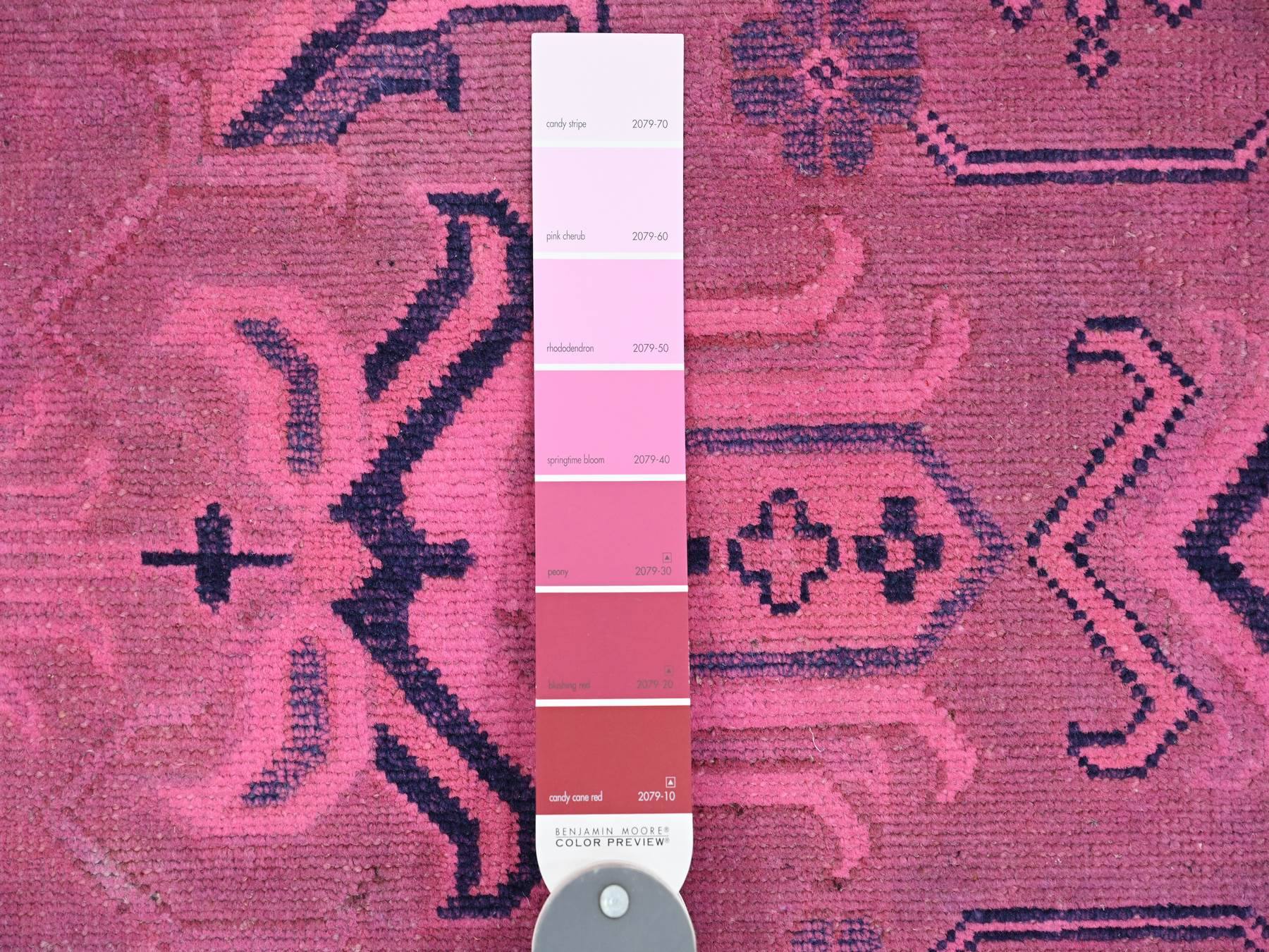 Kazak Kazak hand-knotted wool rug in Overdyed & Pink, 7'10" x 9'7" — SKU O020011 (view 7)