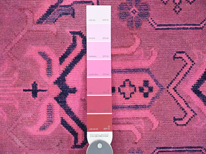 Kazak Kazak hand-knotted wool rug in Overdyed & Pink, 7'10" x 9'7" — SKU O020011 (view 7)