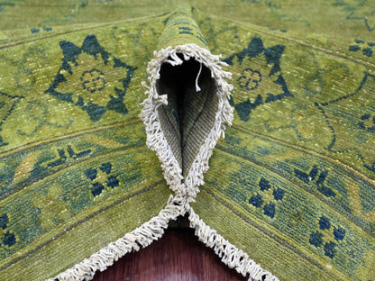 Kazak Kazak hand-knotted wool rug in Overdyed & Green, 8' x 9'6" — SKU O020012 (view 5)