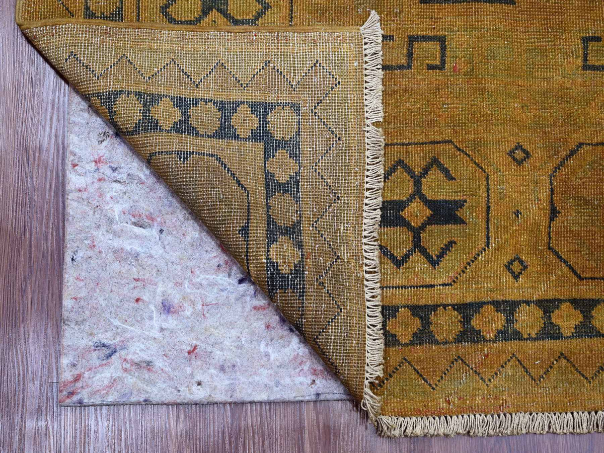 Kazak Kazak hand-knotted wool rug in Overdyed & Brown, 7'11" x 9'5" — SKU O020014 (view 4)