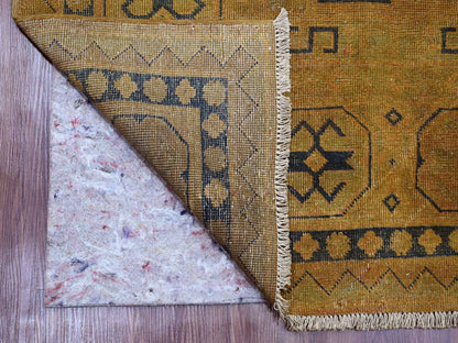 Kazak Kazak hand-knotted wool rug in Overdyed & Brown, 7'11" x 9'5" — SKU O020014 (view 4)