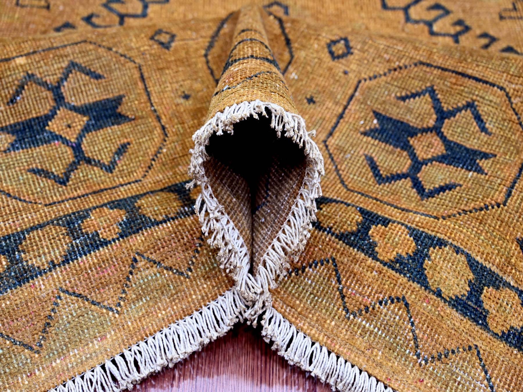 Kazak Kazak hand-knotted wool rug in Overdyed & Brown, 7'11" x 9'5" — SKU O020014 (view 5)