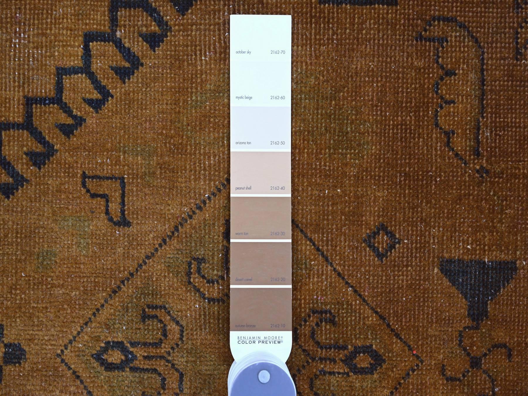 Kazak Kazak hand-knotted wool rug in Overdyed & Brown, 7'11" x 9'5" — SKU O020014 (view 7)