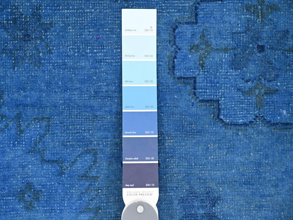 Kazak Kazak hand-knotted wool rug in Overdyed & Blue, 8'8" x 11'9" — SKU O020015 (view 7)