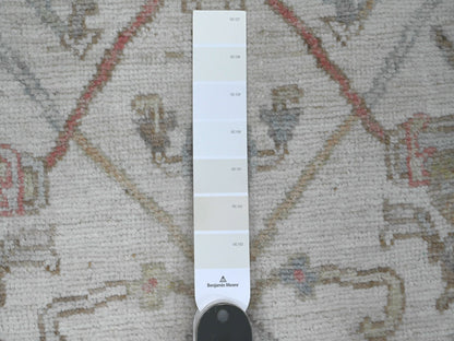 Oushak Oushak hand-knotted wool runner in Ivory, 3' x 15'9" — SKU O020027 (view 3)