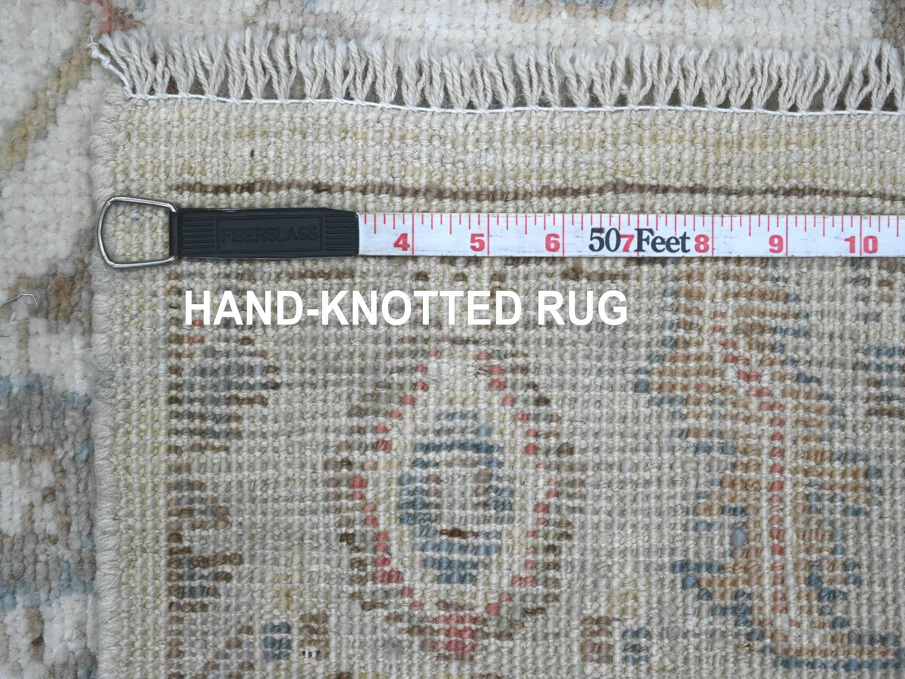 Oushak Oushak hand-knotted wool runner in Ivory, 3' x 15'9" — SKU O020027 (view 6)