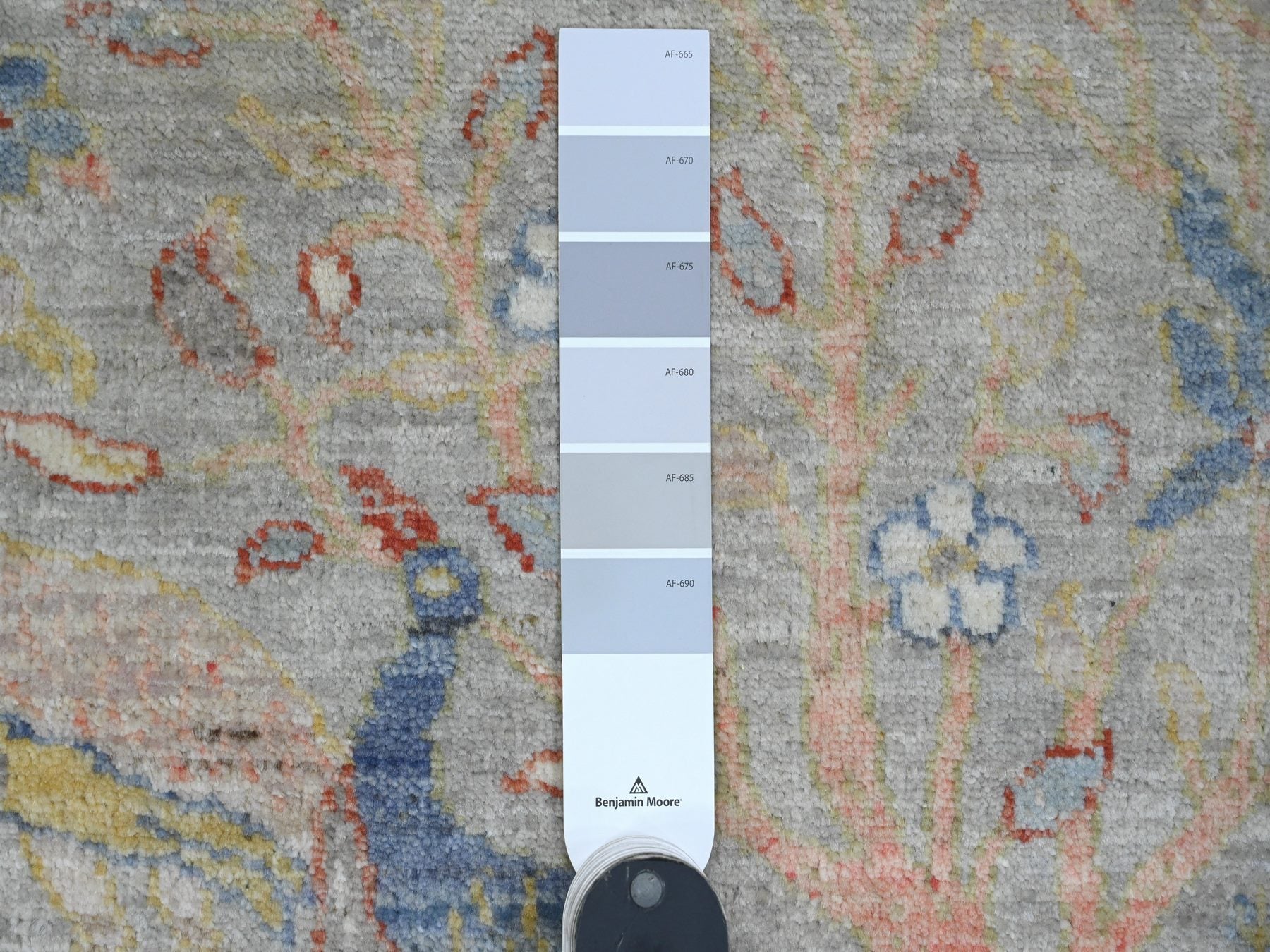 Peshawar Oushak hand-knotted wool rug in Gray, 2'1" x 3'1" — SKU O020036 (view 3)