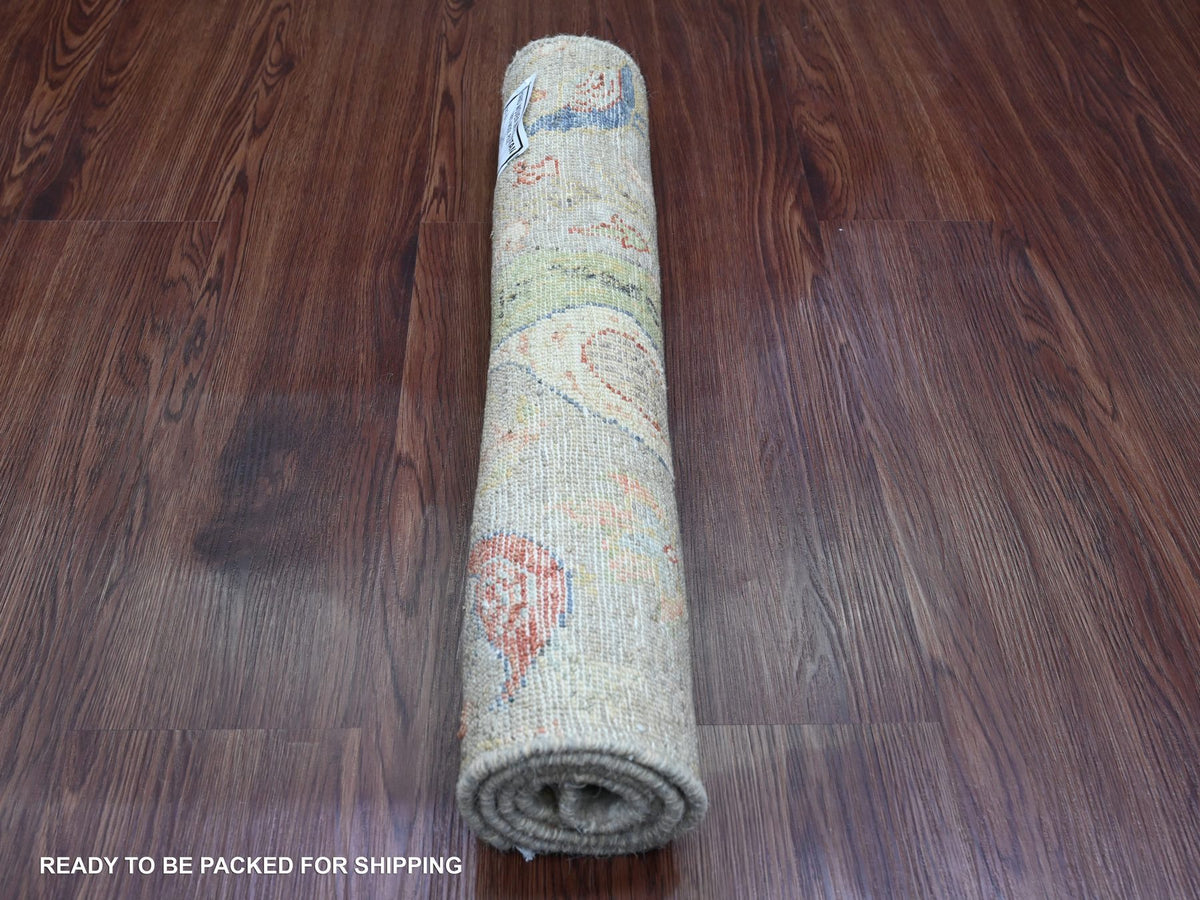 Peshawar Oushak hand-knotted wool rug in Gray, 2'1" x 3'1" — SKU O020036 (view 4)