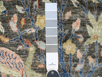 Grey 2'0" x 3'4" Oushak / Peshawar Hand knotted Wool Rug - Sku: O020037