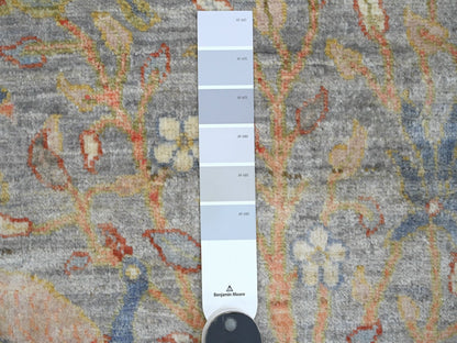 Peshawar Oushak hand-knotted wool rug in Gray, 2'1" x 3'1" — SKU O020042 (view 3)