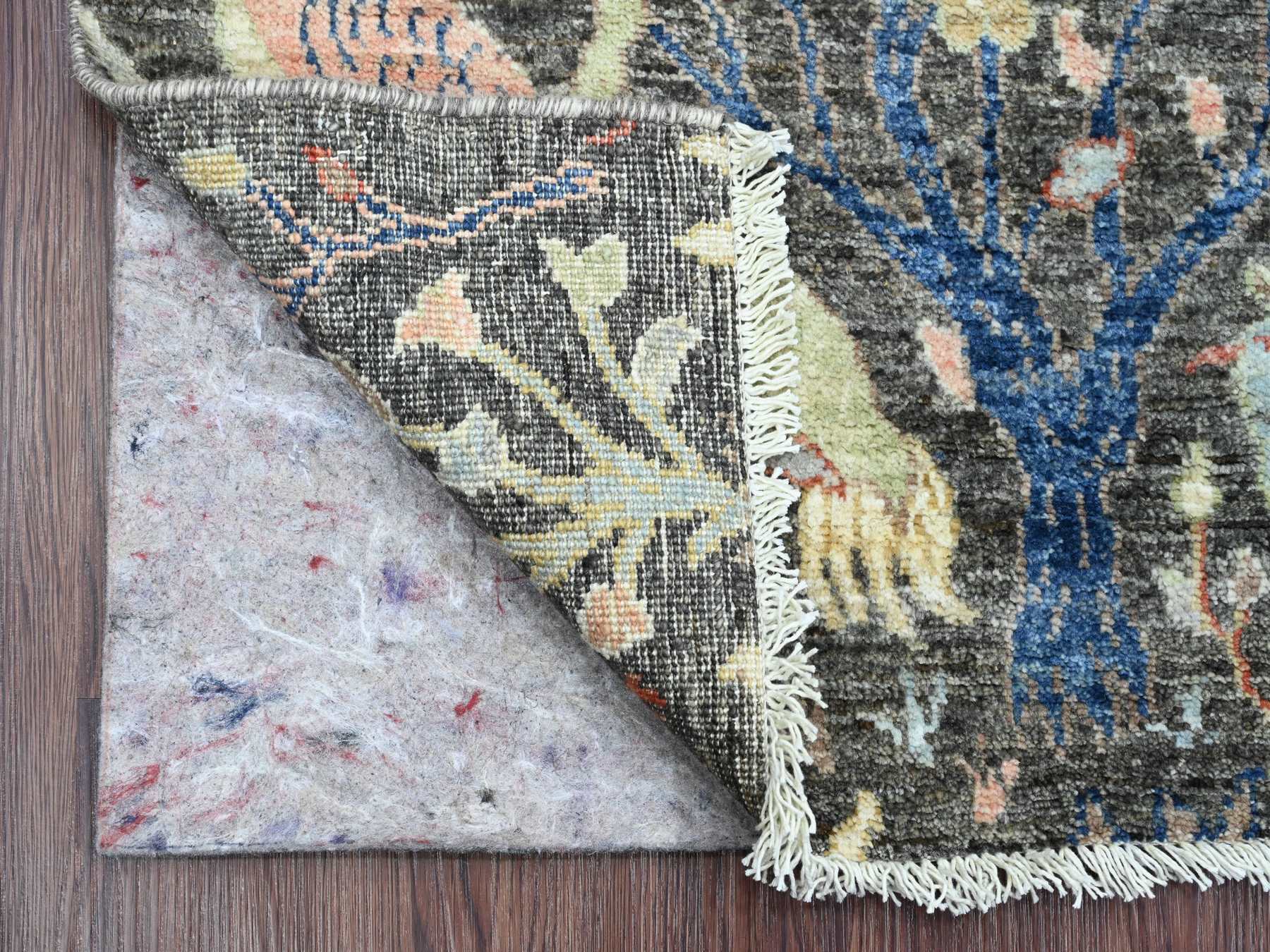 Peshawar Oushak hand-knotted wool runner in Gray, 2' x 6'2" — SKU O020043 (view 2)