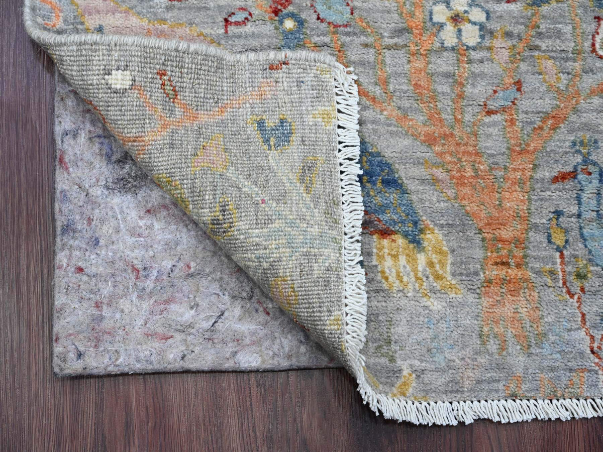 Peshawar Oushak hand-knotted wool runner in Gray, 2' x 6'2" — SKU O020049 (view 2)
