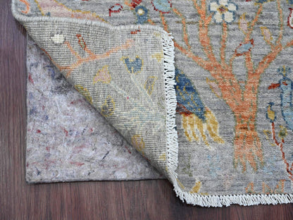 Peshawar Oushak hand-knotted wool runner in Gray, 2' x 6'2" — SKU O020049 (view 2)