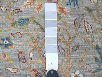 Peshawar Oushak hand-knotted wool runner in Gray, 2' x 6'2" — SKU O020049 (view 3)