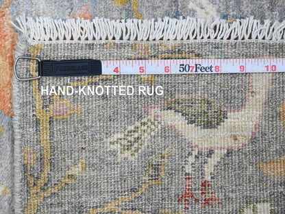 Peshawar Oushak hand-knotted wool runner in Gray, 2' x 6'2" — SKU O020049 (view 6)