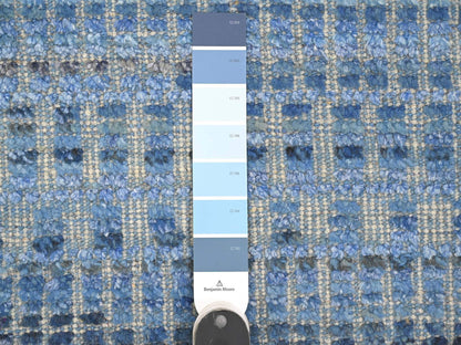 Blue 12'2" x 15'3" Tribal & Geometric Hand knotted Wool Rug - Sku: O020051