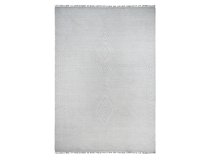Ivory 9'10" x 14'1" Tribal Hand knotted Wool Rug - Sku: O020080
