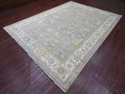 Heriz Heriz hand-knotted wool rug in Gray & Ivory, 8'10" x 11'8" — SKU O020083 (view 3)