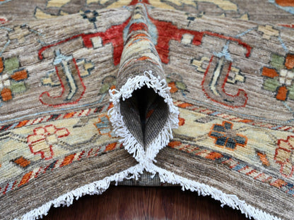 Brown 10'0" x 13'10" Tribal & Geometric Hand knotted Wool Rug - Sku: O020084