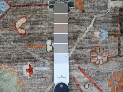 Brown 10'0" x 13'10" Tribal & Geometric Hand knotted Wool Rug - Sku: O020084
