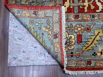 Heriz Heriz hand-knotted wool rug in Red & Blue, 9'6" x 12' — SKU O020085 (view 4)