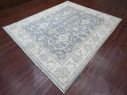 Mahal Oushak hand-knotted wool rug in Gray & Ivory, 8'2" x 9'8" — SKU O020086 (view 3)