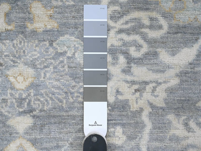 Mahal Oushak hand-knotted wool rug in Gray & Ivory, 8'2" x 9'8" — SKU O020086 (view 7)