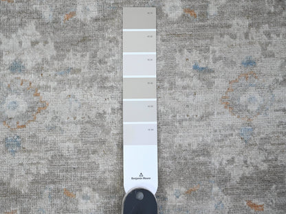 Peshawar Oushak hand-knotted wool rug in Gray, 8'1" x 9'10" — SKU O020087 (view 7)