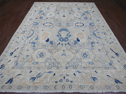 Mahal Oushak hand-knotted wool rug in Gray, 9' x 11'7" — SKU O020089 (view 2)