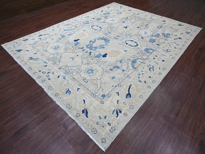 Mahal Oushak hand-knotted wool rug in Gray, 9' x 11'7" — SKU O020089 (view 3)