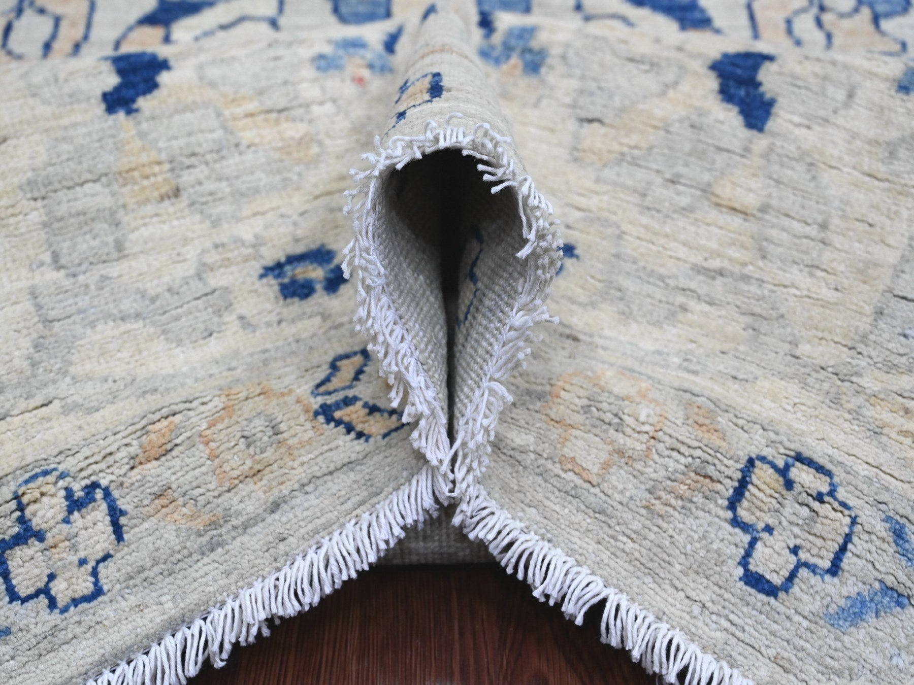 Mahal Oushak hand-knotted wool rug in Gray, 9' x 11'7" — SKU O020089 (view 5)