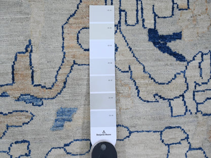 Mahal Oushak hand-knotted wool rug in Gray, 9' x 11'7" — SKU O020089 (view 7)