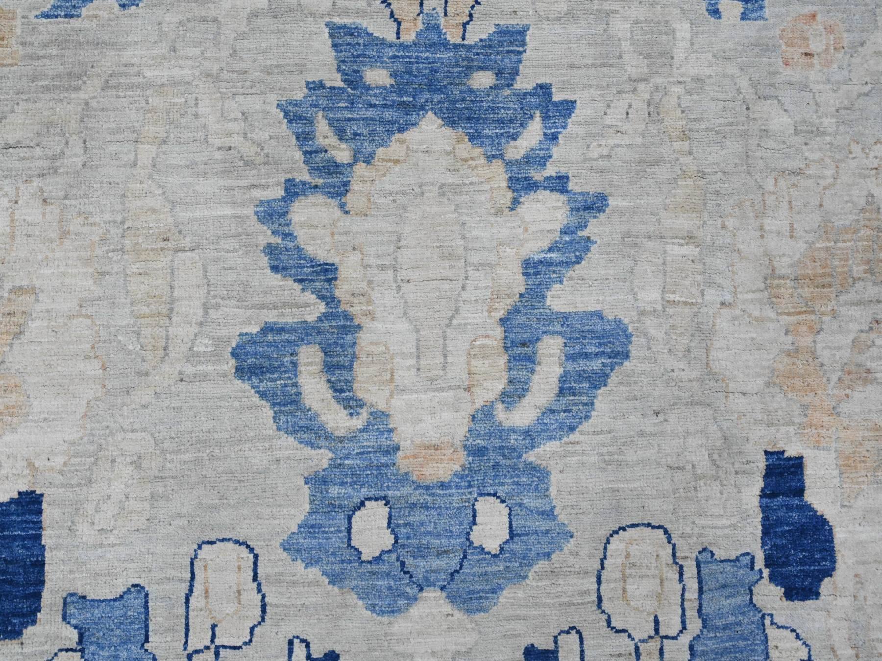 Mahal Oushak hand-knotted wool rug in Gray, 9' x 11'7" — SKU O020089 (view 8)
