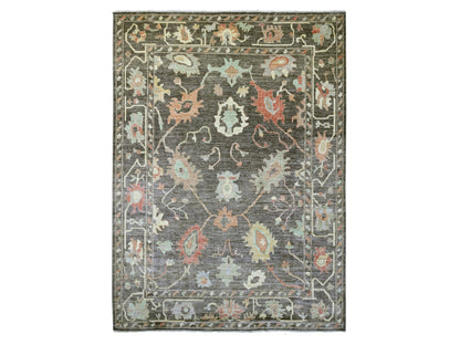 Brown 10'0" x 13'5" Oushak / Peshawar Hand knotted Wool Rug - Sku: O020093