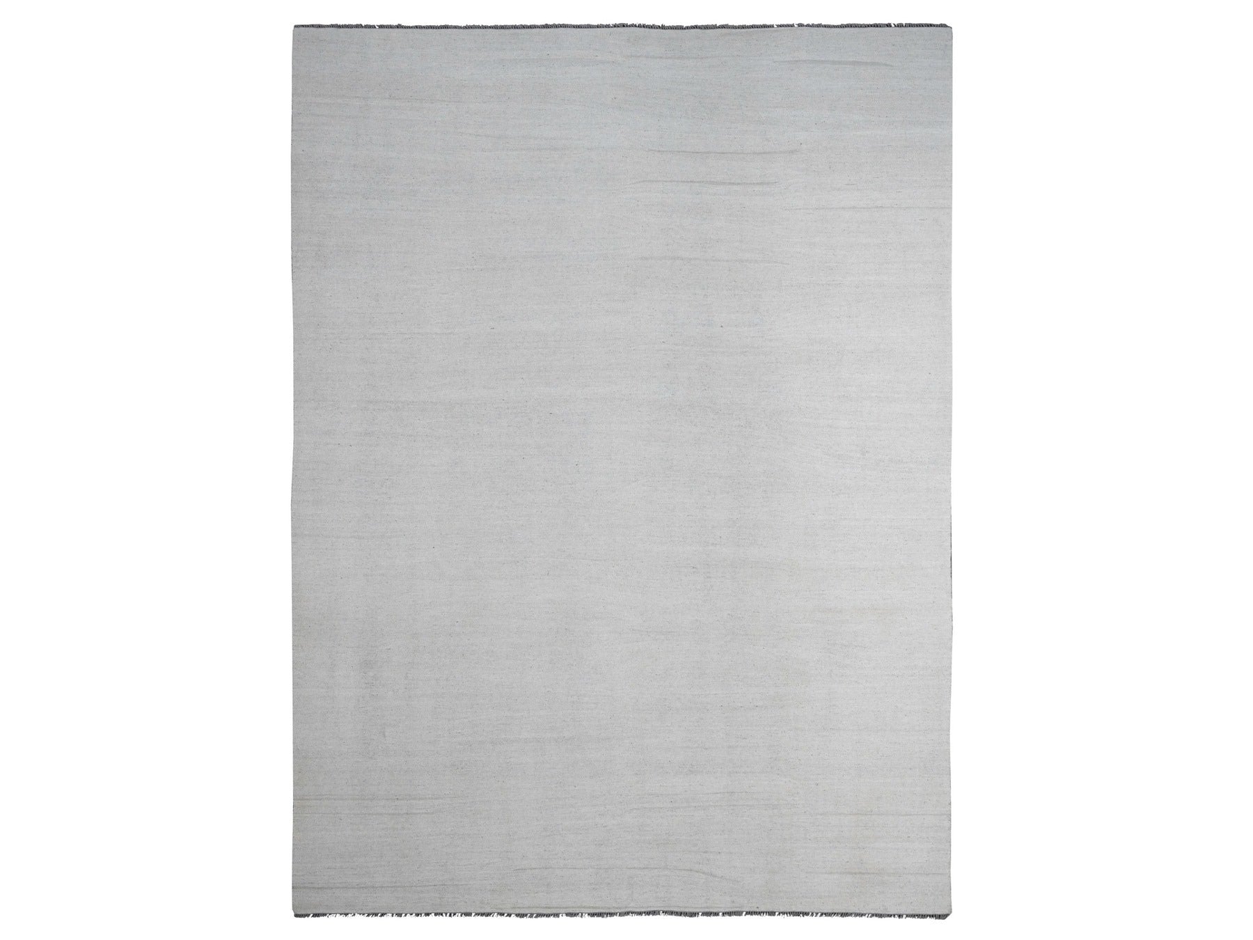 Kilim Flat-Weave hand-knotted wool rug in Ivory, 9' x 12' — SKU O020099
