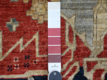 Heriz Heriz hand-knotted wool rug in Red & Green, 8'11" x 12' — SKU O020104 (view 7)