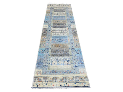 Brown 2'10" x 9'6" Tribal Hand knotted Wool Rug - Sku: O020115