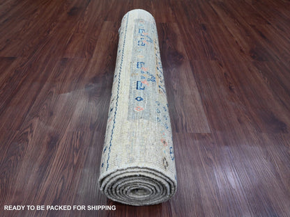 Brown 2'10" x 9'6" Tribal Hand knotted Wool Rug - Sku: O020115