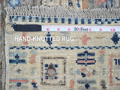Brown 2'10" x 9'6" Tribal Hand knotted Wool Rug - Sku: O020115