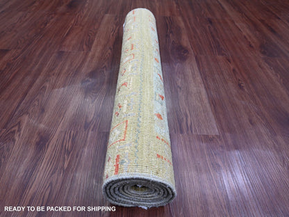 Green 2'9" x 5'10" Tribal Hand knotted Wool Rug - Sku: O020119