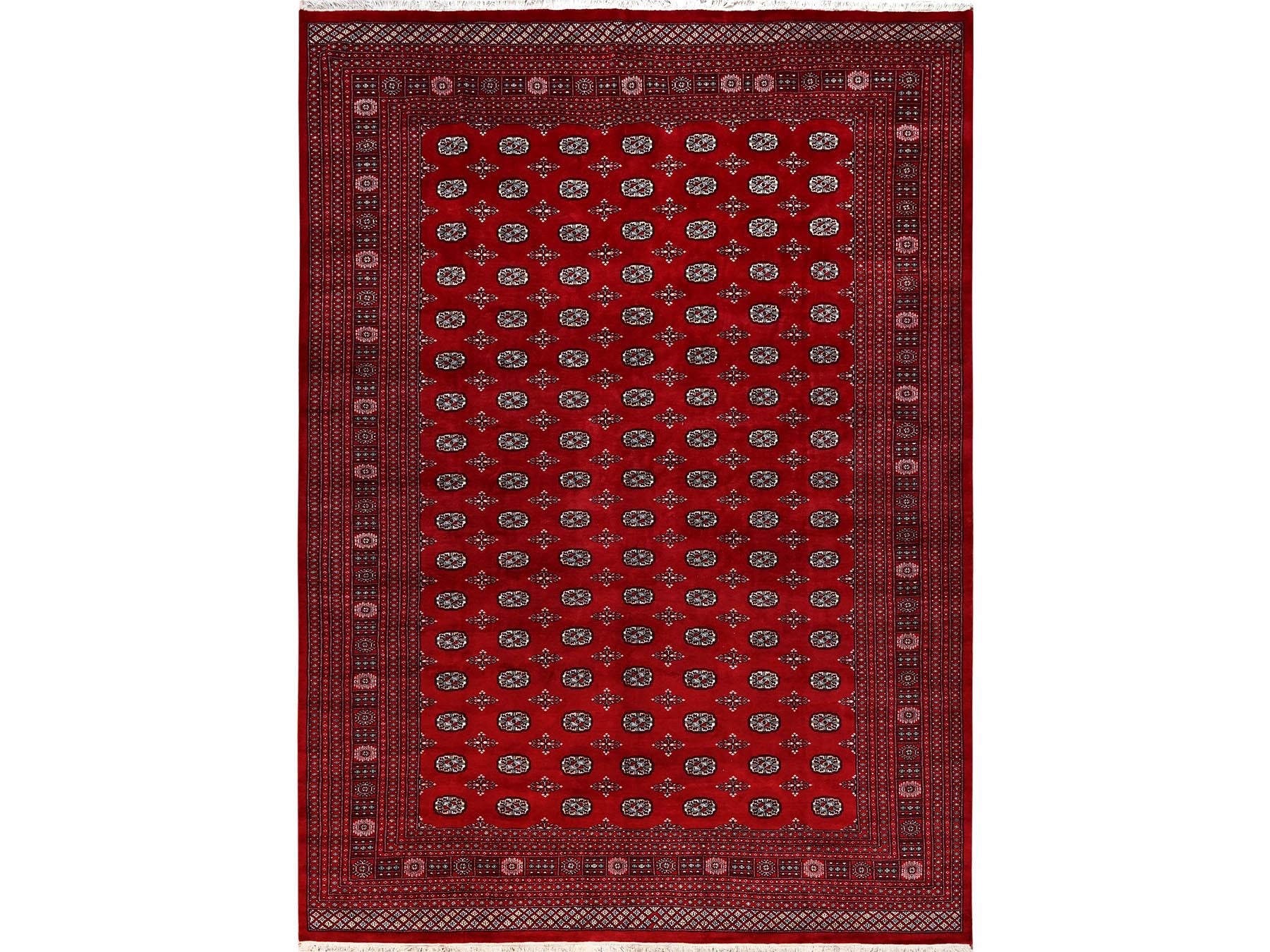 Tribal Tribal & Geometric hand-knotted wool rug in Red, 10'4" x 14'4" — SKU O02011