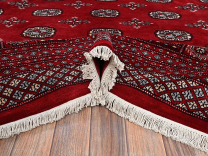 Tribal Tribal & Geometric hand-knotted wool rug in Red, 10'4" x 14'4" — SKU O02011 (view 6)