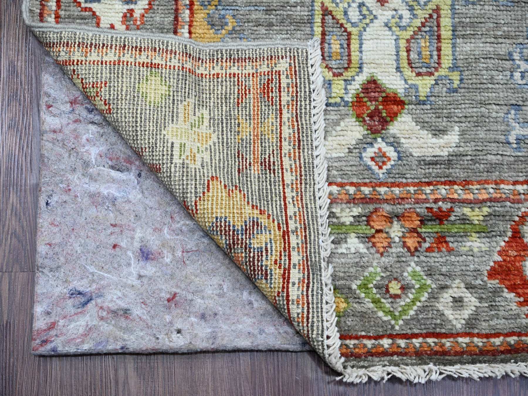 Oushak Oushak hand-knotted wool runner in Gray, 2'9" x 9'6" — SKU O020128 (view 2)