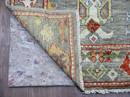 Oushak Oushak hand-knotted wool runner in Gray, 2'9" x 9'6" — SKU O020128 (view 2)