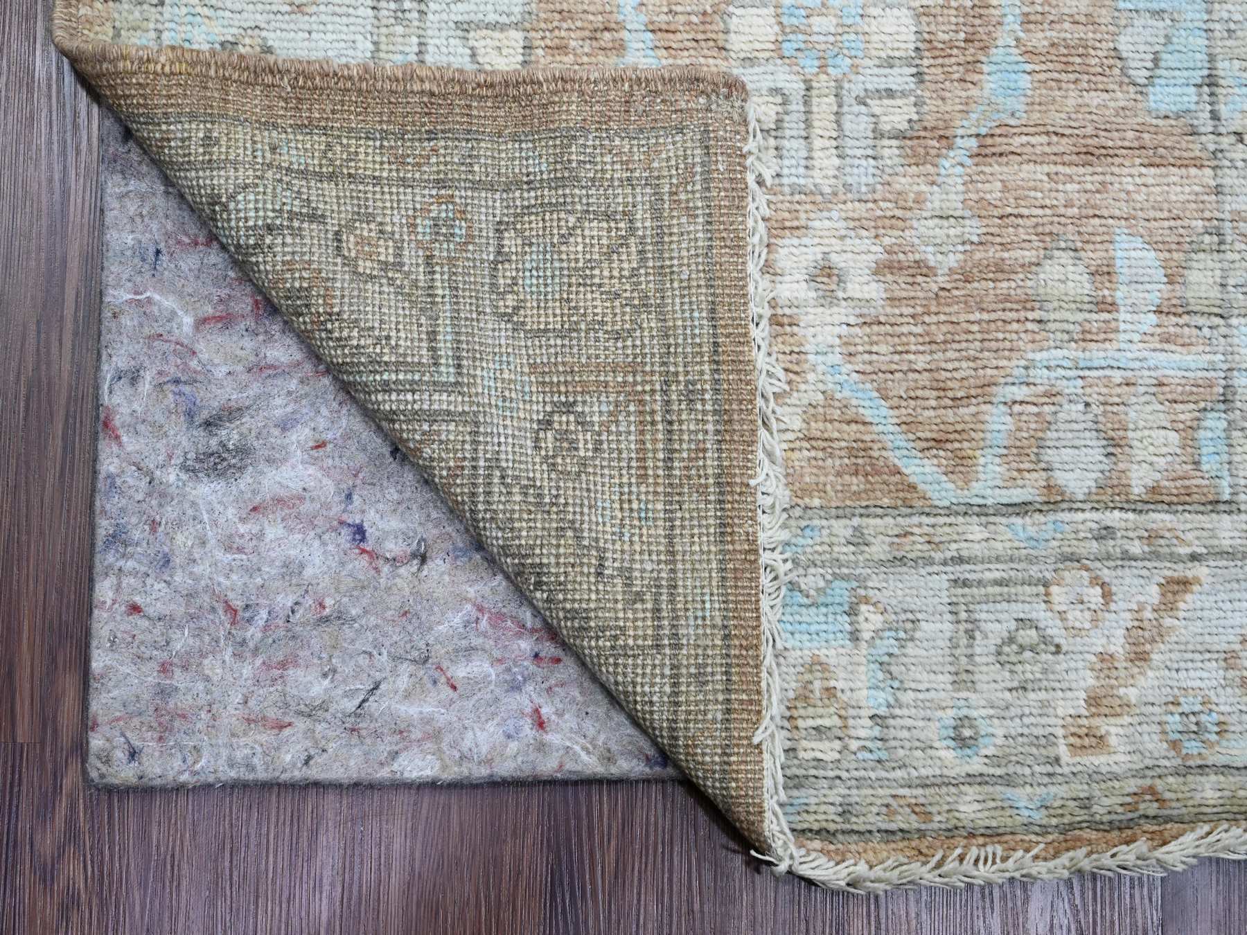 Brown 2'9" x 9'6" Oushak / Peshawar Hand knotted Wool Rug - Sku: O020129