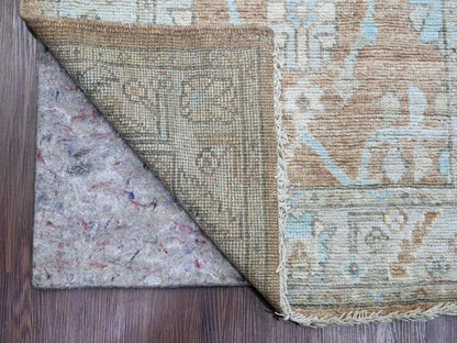 Brown 2'9" x 9'6" Oushak / Peshawar Hand knotted Wool Rug - Sku: O020129