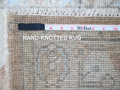 Brown 2'9" x 9'6" Oushak / Peshawar Hand knotted Wool Rug - Sku: O020129